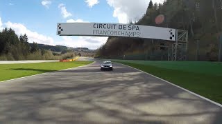 Golf 7R chasing BMW M135i on circuit SpaFrancorchamps onboard speedo [upl. by Kinzer]