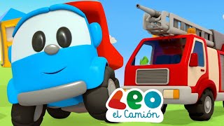 Canta con Leo  Camiones grandes con Leo y los robots  Canciones Infantiles [upl. by Simara]