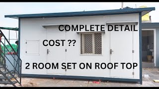 2 ROOM SET ON ROOF TOP COMPLETE DETAIL PREFAB HOUSE IN INDIA [upl. by Marcin]