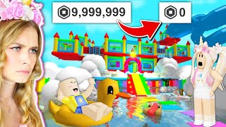 My Child STOLE MY MONEY To Build A Bouncy Castle Mansion In Bloxburg Roblox [upl. by Ennayd132]