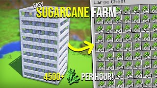 Minecraft BEST SUGAR CANE FARM 121  Java amp Bedrock  4500 PER HOUR [upl. by Freeman]