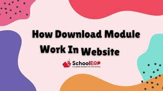 quotHow to Download Option in the Module Works in Website  School ERP Software Tutorialquot [upl. by Ycnaf210]