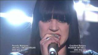 Crucified Barbara  Heaven Or Hell Live Melodifestivalen Andra Chansen 2010 [upl. by Darrel]