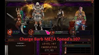 D3 264 Charge Barb POV META Speeds 107 S16 Start [upl. by Yenatirb]