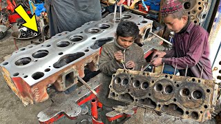 Repairing Of Old Rusted 8 Cylinder Head  Dead CylinderHead Restore [upl. by Harman104]