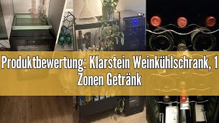 Produktbewertung Klarstein Weinkühlschrank 1 Zonen Getränkekühlschrank Klein Freistehender Kleine [upl. by Ahsemak]