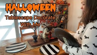 Halloween Tablescape Decorate With Me  Part 8  Collaboration with Relatively Refined [upl. by Enicar]