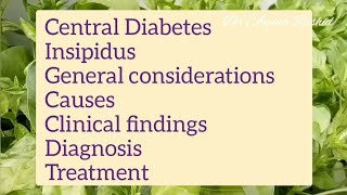 Central Diabetes Inspidus Causes Symptoms Diagnosis amp Treatment  Water Deprivation Test [upl. by Netnerb995]