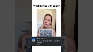 What rhymes with Sport Memezation Version shorts [upl. by Ettedanreb]