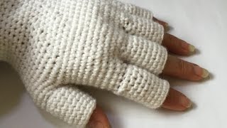 Tuto gants avec demi doigts au crochet [upl. by Tess]