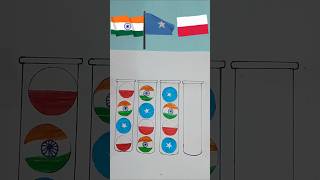 Indian Flag ❤️ Poland Flag  Independence Day Drawing  Republic Day Drawing art short india [upl. by Otrebide870]