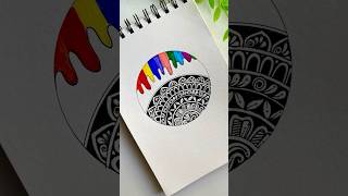 Easy mandala art for beginners ❤️💛💙🩷 mandalaart mandalaartforbeginners mandalaartist easyart [upl. by Prestige]