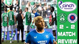 MORELOS SCREWS RANGERSAGAIN HIBERNIAN 22 RANGERS  CINCH PREMIERSHIP  MATCH REVIEW [upl. by Rissa]