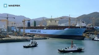 Maersk  TripleE Semilaunch timelapse [upl. by Aneral]