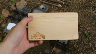 How to use the Hinoki cutting board for SEROTONIN titanium camping stove [upl. by Ocisnarf597]