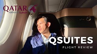 WORLD’S BEST BUSINESS CLASS  Qatar Airways QSuites Flight Review [upl. by Arlo971]