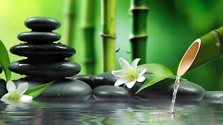 Bamboo Water Fountain and Healing Piano Music  Relaxing Music Sleep Music Spa Music Meditation [upl. by Hatch]