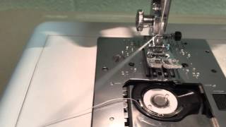 Threading your JanomeManual bobbin threading [upl. by Euton757]