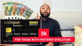 3k for those that have a postepay evolution card [upl. by Nilved288]