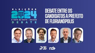 Debate à Prefeitura de Florianópolis  1º Turno  Eleições 2024  O VOTO NA NDTV RECORD 28092024 [upl. by Ahsilrae]