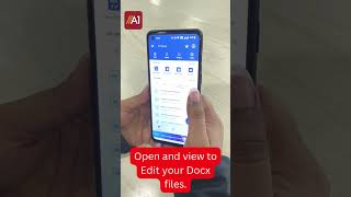 How to edit your Docx file on Mobile  A1Office [upl. by Eatnhoj]