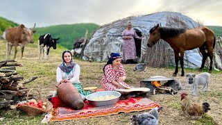 Exploring Irans Nomadic Lifestyle Milking Cows And Making Butter On The Grasslands [upl. by Beck]