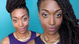 Loc Hairstyle Tutorial 2 strand twists amp 2 strand twist updo [upl. by Grata]