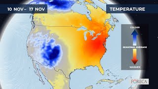 Monthly temperature forecast for the USA 1162024 [upl. by Gustie]