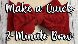 DIY  Quick 2 Minute Bow Headwrap  How To Make A Baby Bow Headwrap  Mommy’s Creations [upl. by Evadnee]