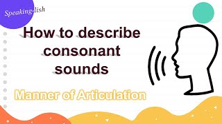 IPA Phonetics MANNER OF ARTICULATION of CONSONANTS [upl. by Jinny]