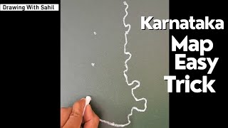 karnataka map  karnataka map drawing  how to draw karnataka map  karnataka drawing  easy method [upl. by Luane]