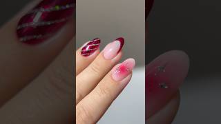 🍷🪩✨ ruby red sparky nails nailart nailspolish naildesign [upl. by Alexis]