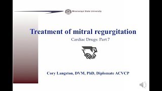 Cardiovascular Drugs Part 7 Treatment of mitral regurgitation [upl. by Coltun791]