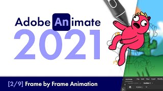 Adobe Animate 2021 Frame by Frame Animation 2  Beginners Tutorial [upl. by Tumer]