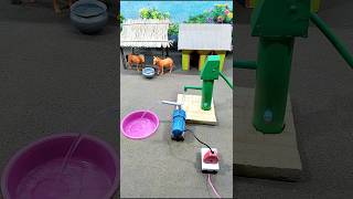 Mini hand pump project mini motor water pump project horse videos  320 [upl. by Oirad]