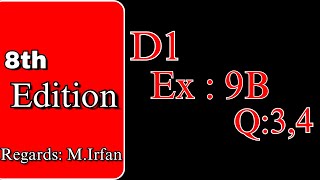 D1  8th edition Ex9B Q34 [upl. by Byers]