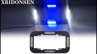 License plate strobe lights Emergency Strobe Lights Hazard Warning Flashing 135quot Blue White [upl. by Ettenyl]