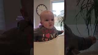 Babbling and Giggles Baby Milas Talk Show Cute Video [upl. by Sheline451]