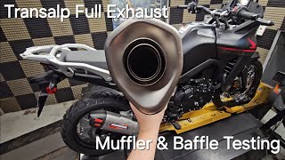 Honda Transalp Muffler amp Baffle Testing with VERY Surprising Performance Results [upl. by Komsa]