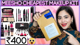 OMG 😱I Ordered World Cheapest Makeup kit from Meesho💄 Itne saare products 🤯 Ronak Qureshi [upl. by Alida]