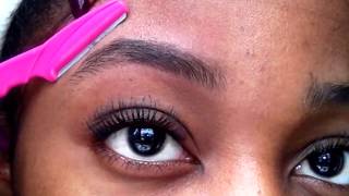 EYEBROW SHAPING FOR BEGINNERS  full EYEBROW TUTORIAL razor [upl. by Enriqueta363]