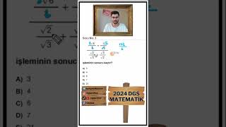 2024 DGS MATEMATİK KÖKLÜ SAYILAR SORU ÇÖZÜM [upl. by Esirehs]