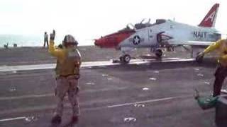 T45 catapult launch from USS Theodore Roosevelt [upl. by Hasila]