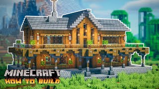 Minecraft How to Build a Spruce Mansion TwoPlayer Survival House [upl. by Irdua]