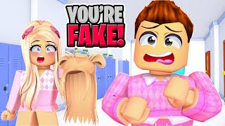 THE NEW GIRL AT SCHOOL IS FAKE IN ROBLOX BROOKHAVEN [upl. by Keon]