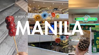 MANILA VLOG  a chill week eating through Manila salcedo mall hopping viral buffet in Tagaytay [upl. by Gaudette330]