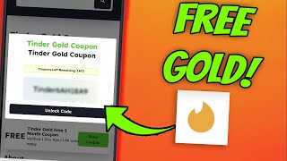 How I Got Free Tinder Gold with this Tinder Gold Promo Code for Existing Users [upl. by Annavaj]