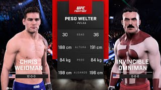 OmniMan vs Chris Weidman  EA Sports UFC 5  Epic Fight [upl. by Yvel830]