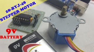 how to run stepper motor with ARDUINO using 9V battery part4  with code [upl. by Player]