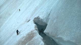 Bergschrund on Mt Hood above the Hogsback [upl. by Arihsa777]